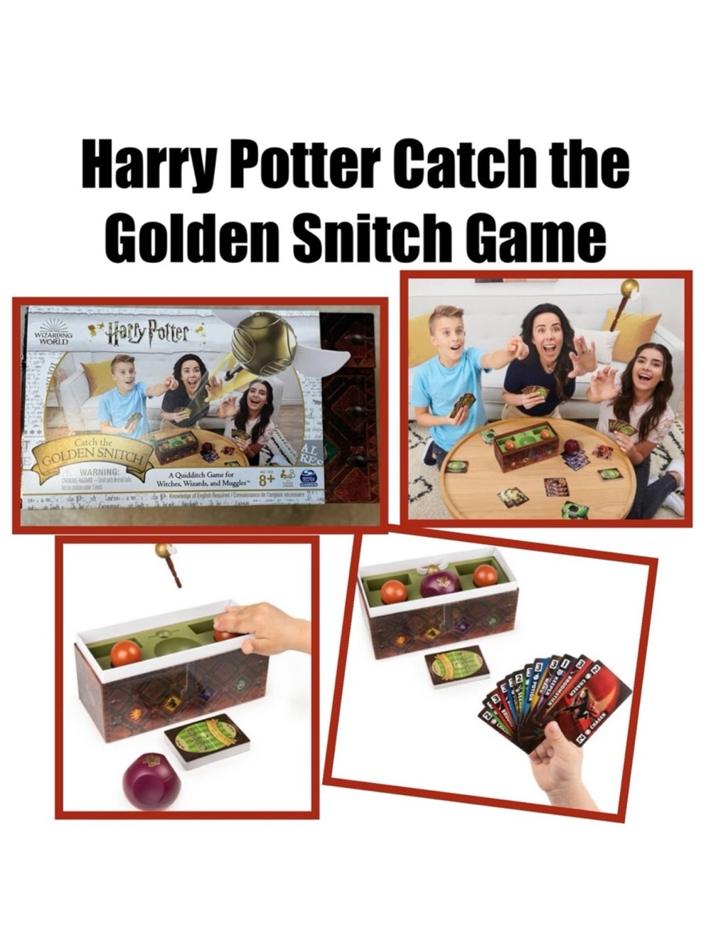 Like new Harry Potter Catch the Golden Snitch Card Game - Gold and Purple